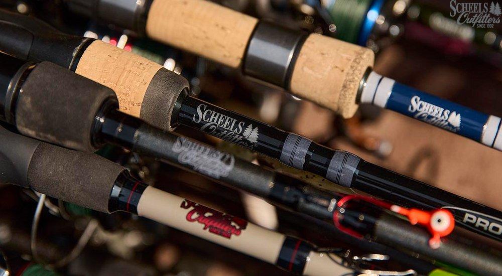 group of rod handles